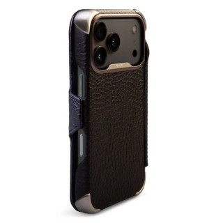 Чехол-книжка из кожи Vaja Buckler Wallet для iPhone 17 Pro 6.3" V-Mag Black