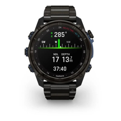Умные часы Garmin Descent MK3i 51 мм карбоново-серые DLC титановые с DLC титановым ремешком (010-02752-14)