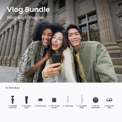 Экшн-камера Insta360 Luna Ultra Vlog Bundle (Cosmic Black)