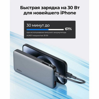 Внешний аккумулятор Aukey Sprint X 10000 мАч 30W (APB-PB-Y41) Grey