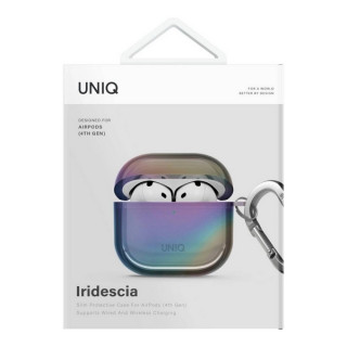 Чехол Uniq Iridescia (holographic) для Airpods 4 (AIRPODS(2024)-IRDMQTZ) Midnight Quartz