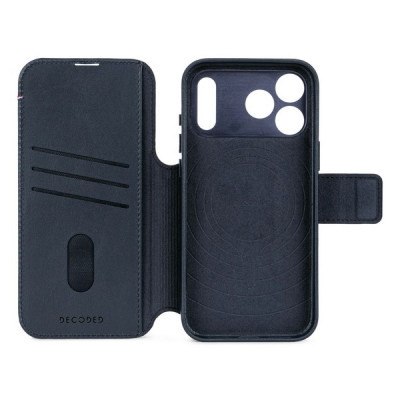 Чехол Decoded Leather Detachable Wallet Case для iPhone 17 Pro Max (D26IPO17PMDW5NW) Navy Shadow