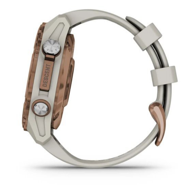 Умные часы Garmin Descent MK3i 43 мм Бронзовый титан с PVD-покрытием, силиконовый ремешок французского серого цвета и трансивер Descent T2 (BNDL-DMK3-43TFDT2)