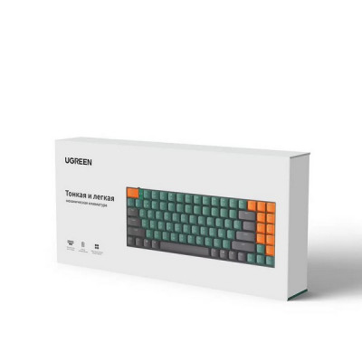 Клавиатура механическая UGREEN KU102 Slim Mechanical Keyboard USB-C & Bluetooth  (15229) зеленый