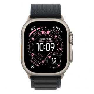 Apple Watch Ultra 3, 49mm, титан светлого цвета, ремешок Alpine черного цвета (2025)