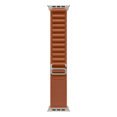 Ремешок Apple Alpine Loop 49 мм Terra Cotta / Natural Titanium Finish