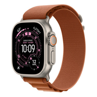 Ремешок Apple Alpine Loop 49 мм Terra Cotta / Natural Titanium Finish