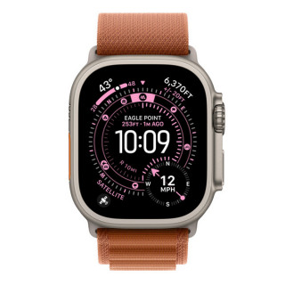 Ремешок Apple Alpine Loop 49 мм Terra Cotta / Natural Titanium Finish
