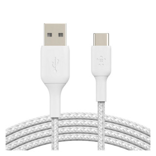 Кабель Belkin BoostCharge Braided USB-A - USB Type-C 1м (CAB002BT1MWH) White