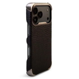 Чехол-накладка из кожи Vaja Buckler Grip для iPhone 17 Pro 6.3" V-Mag Black