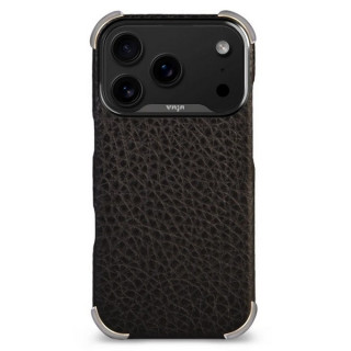 Чехол-накладка из кожи Vaja Buckler Grip для iPhone 17 Pro 6.3" V-Mag Black
