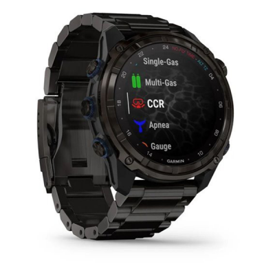 Умные часы Garmin Descent MK3i 51 мм титан Carbon Grey DLC с черным силиконовым ремешком и трансивер Descent T2 (BNDL-DMK3-51CGDT2)
