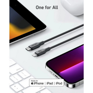 Кабель Anker 542 USB-C to Lightning BIO-BASED 1,8 м (A80B2H11) черный