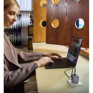 Сетевое зарядное устройство Ugreen X707 Nexode Pro 45W USB-C+USB-C PD GaN (35008) серый