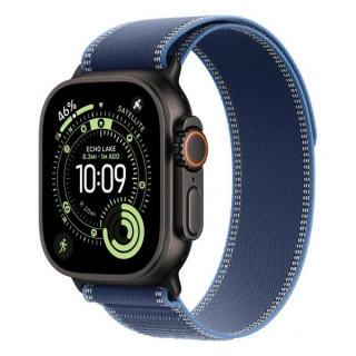 Apple Watch Ultra 3, 49mm, черный титан, ремешок Trail цвета «синий/ярко-синий» (2025)