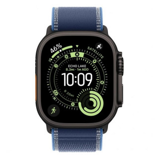 Apple Watch Ultra 3, 49mm, черный титан, ремешок Trail цвета «синий/ярко-синий» (2025)