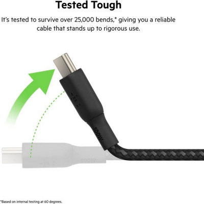 Кабель Belkin BoostCharge USB-C - USB-C 3м 100W (CAB014BT3MBK) Black