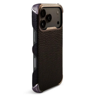 Чехол-накладка из кожи Vaja Buckler ST Grip для iPhone 17 Pro 6.3" V-Mag Black