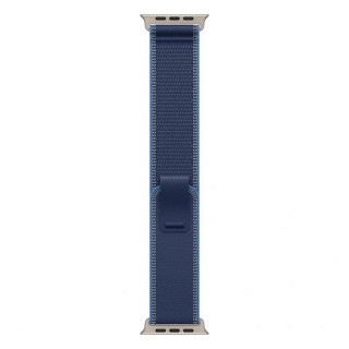 Apple Watch Ultra 3, 49mm, титан светлого цвета, ремешок Trail цвета «синий/ярко-синий» (2025)