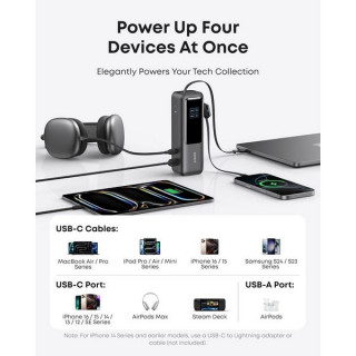 Внешний аккумулятор Anker Zolo Hight-Power Multi-Device Charging Power Bank 25000 мАч 165 Вт (A1695P11) Black