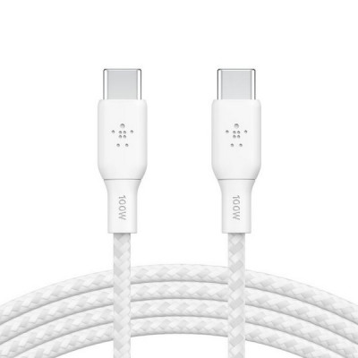 Кабель Belkin BoostCharge USB-C - USB-C 3м 100W (CAB014BT3MWH) White