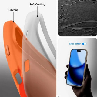 Чехол Spigen Silicone Fit MagFit для iPhone 17 Pro Max (ACS11378) Cosmic Orange