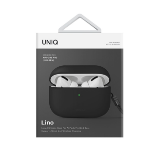 Чехол Uniq Lino Liquid silicone для AirPods Pro 2, серый (AIRPODSPRO2-LINOGRY)