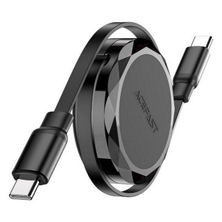 Кабель AceFast C13-03 USB-C - USB-C 60W Retractable Charging Data Cable 0.8 м (AF-C13-03-BK) Black​​
