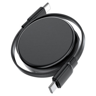 Кабель AceFast C13-03 USB-C - USB-C 60W Retractable Charging Data Cable 0.8 м (AF-C13-03-BK) Black​​
