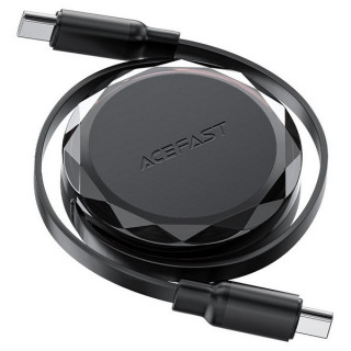 Кабель AceFast C13-03 USB-C - USB-C 60W Retractable Charging Data Cable 0.8 м (AF-C13-03-BK) Black​​