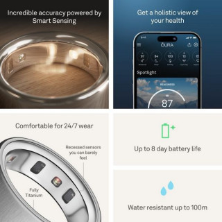 Умное кольцо Oura Ring Gen 4 Brushed Silver 5