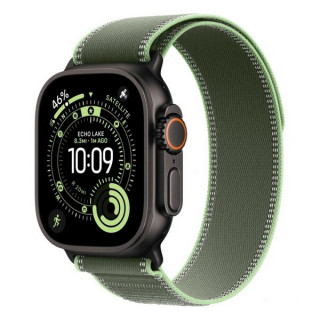 Apple Watch Ultra 3, 49mm, черный титан, ремешок Trail цвета «зеленый/неон» (2025)