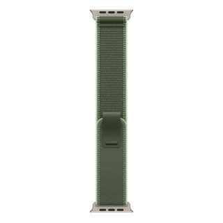 Ремешок Apple Trail Loop 49 мм Green/Neon - Natural Titanium Finish
