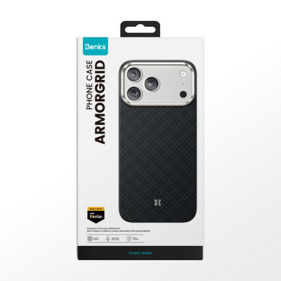 Чехол Benks ArmorGrid ArmorAir Case built with Kevlar для iPhone 17 6.3" (C.K.FL.AP.BK.B067) Obsidian Black