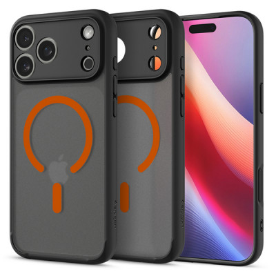 Чехол Spigen Ultra Hybrid MagFit для iPhone 17 Pro Max (ACS10482) Frost Black Orange