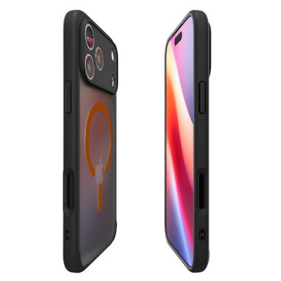 Чехол Spigen Ultra Hybrid MagFit для iPhone 17 Pro Max (ACS10482) Frost Black Orange