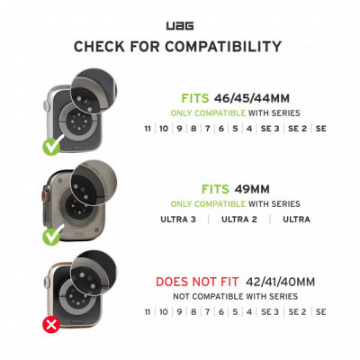 Ремешок UAG Metropolis Strap для Apple Watch 49/46/45/44 мм (194159113636) Titanium