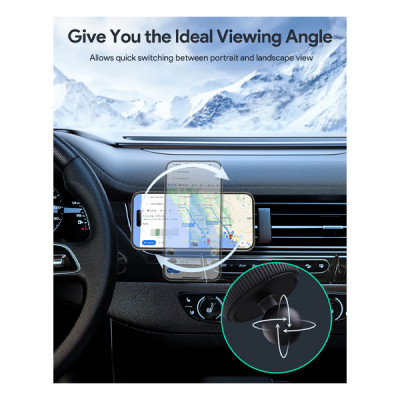 Автомобильный держатель Aukey MagFusion Dash QI2 15 Вт (HD-MC13)