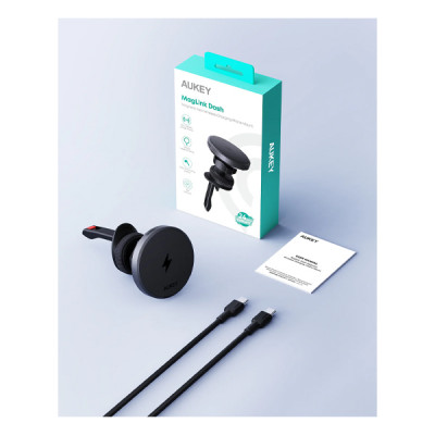 Автомобильный держатель Aukey MagFusion Dash QI2 15 Вт (HD-MC13)
