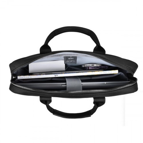 Сумка для ноутбука с плечевым ремнем Wiwu Hali Laptop Bag 14" Black (HB14LBLK)