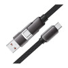 Кабель AceFast C13-05 USB-A/USB-C - USB-C Short Zinc Alloy Connectors Charging Data Cable 0.2 м (AF-C13-05-BK) Black