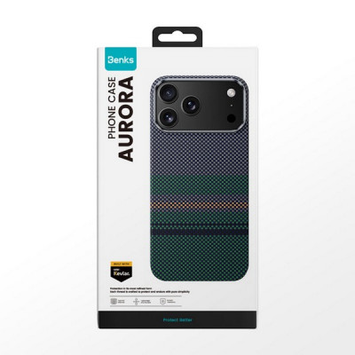 Чехол Benks Aurora ArmorAir Case built with Kevlar для iPhone 17 Pro 6.3" (C.K.FL.AP.SR.0069) арктическое небо