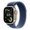 Ремешок Apple Trail Loop 49 мм Blue/Bright Blue - Natural Titanium Finish