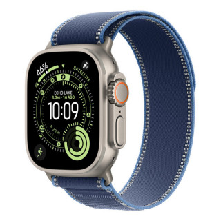 Ремешок Apple Trail Loop 49 мм Blue/Bright Blue - Natural Titanium Finish