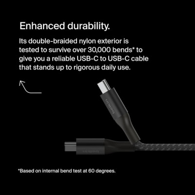 Кабель Belkin BoostCharge USB-C - USB-C 2м 240W (CAB015bt2MBK) Black