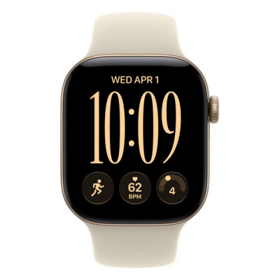 Apple Watch Series 12, 42 mm, Light Gold Aluminum, Sand Sport Band
