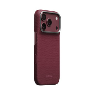 Чехол Pitaka Argyle Edge Case для iPhone 18 Pro / 17 Pro (KI1817P) Burgundy