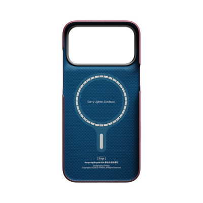 Чехол Pitaka Argyle Edge Case для iPhone 18 Pro / 17 Pro (KI1817P) Burgundy