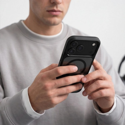 Чехол Tech-Protect Magmat CC MagFit для iPhone 18 Pro / 17 Pro (Black/Clear)