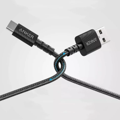 Кабель Anker 322 USB-A to USB-C 0.9 м (A81H5H11/A81H5G11) черный